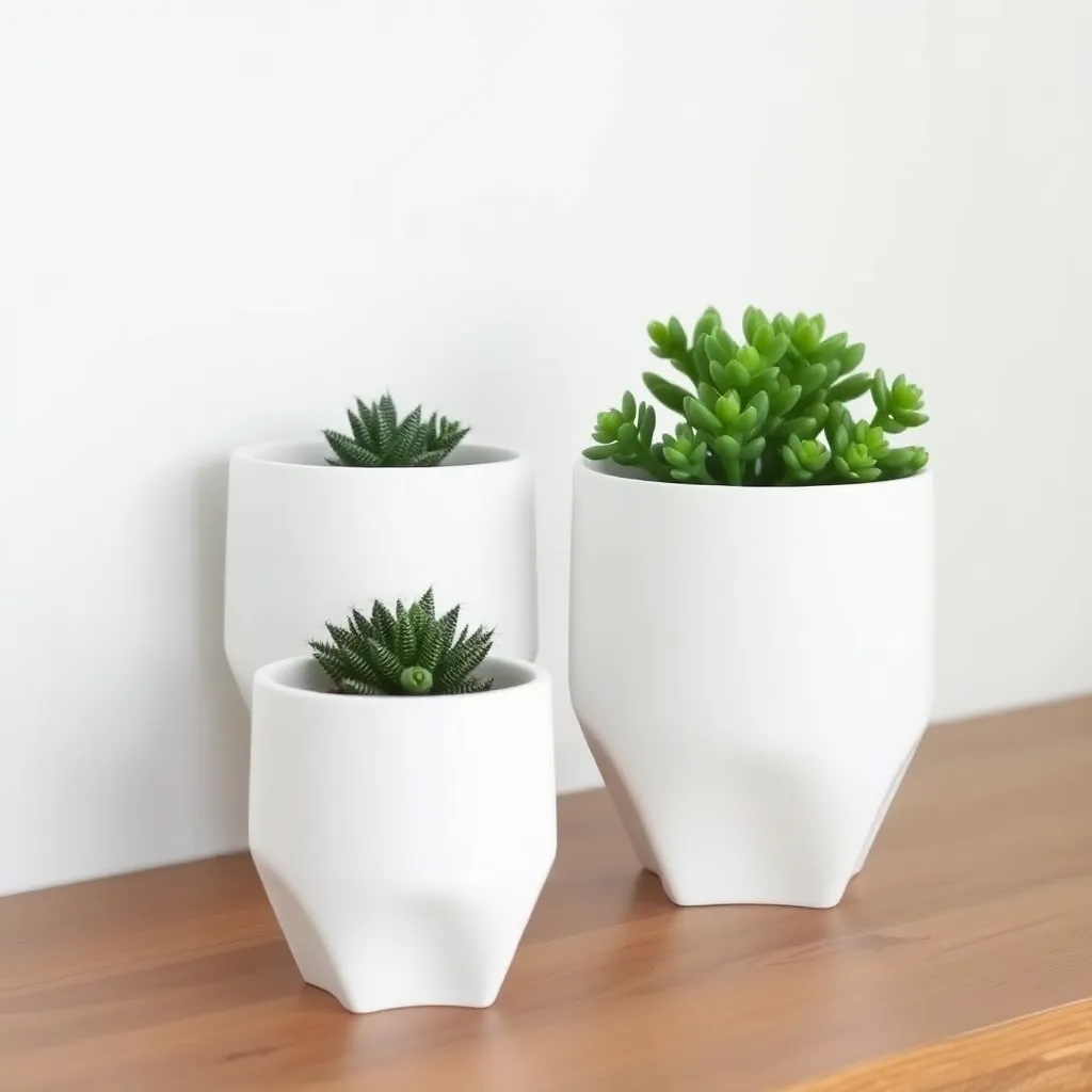 Modern Ceramic Planter Set